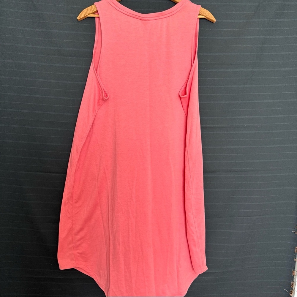 Wonderly Studio Coral Pink Sleeveless Night Gown Pajama Polyester Stretch Sz. XL - Picture 7 of 9